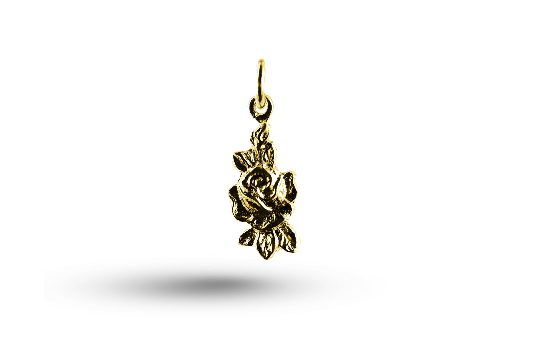 Yellow gold Rosebud charm.