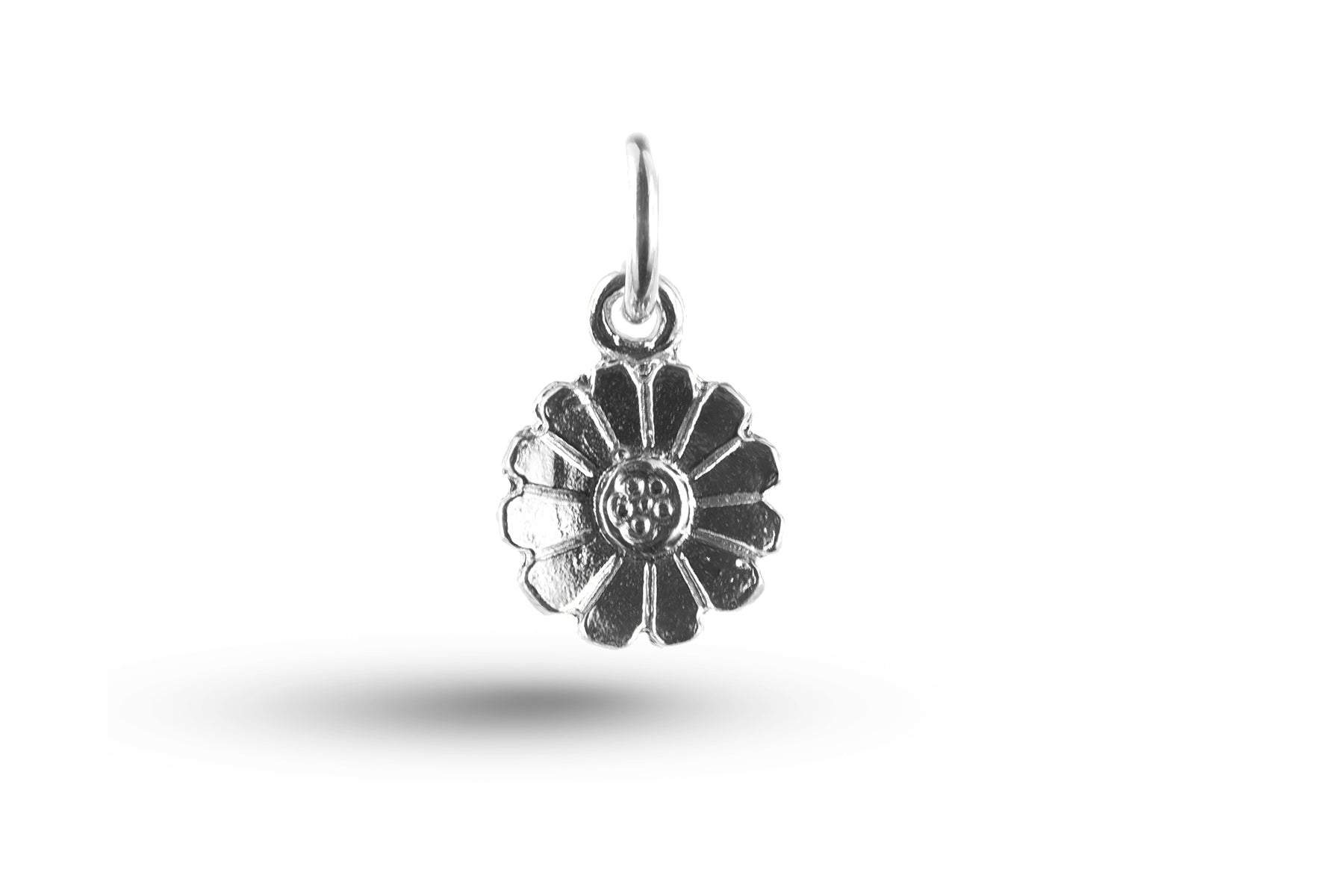 White gold Daisy Flower charm.