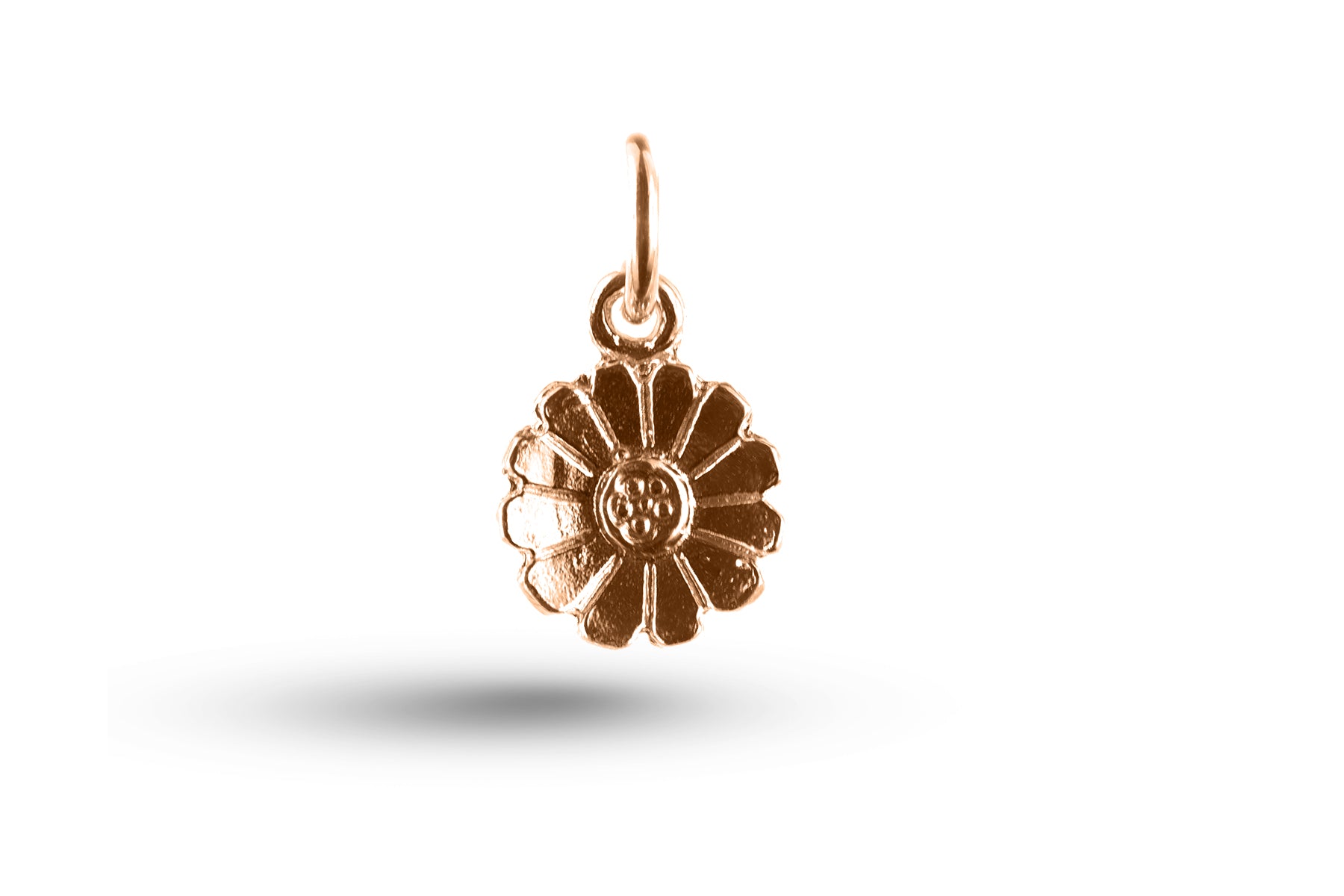 Rose gold Daisy Flower charm.