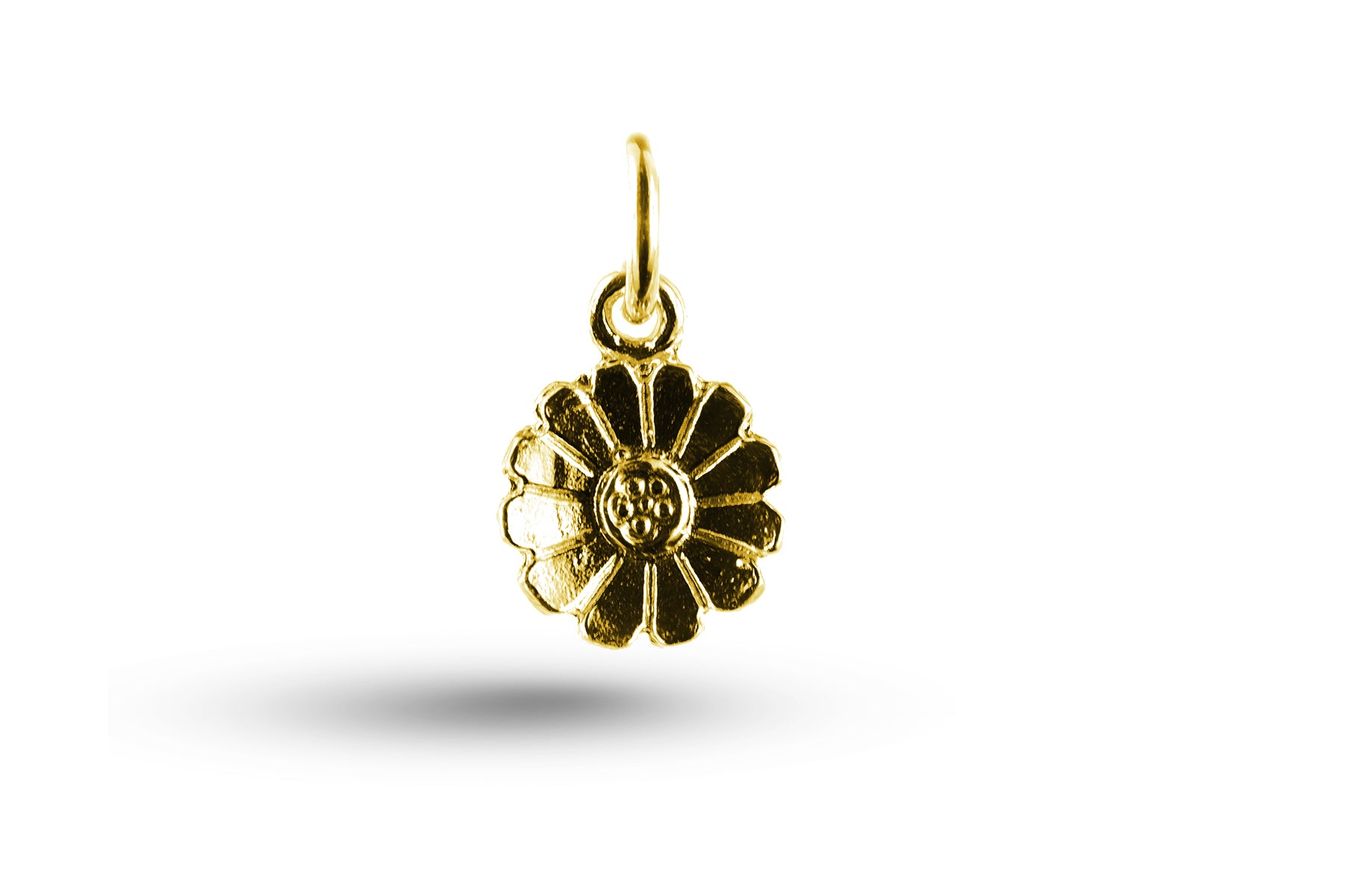 Yellow gold Daisy Flower charm.