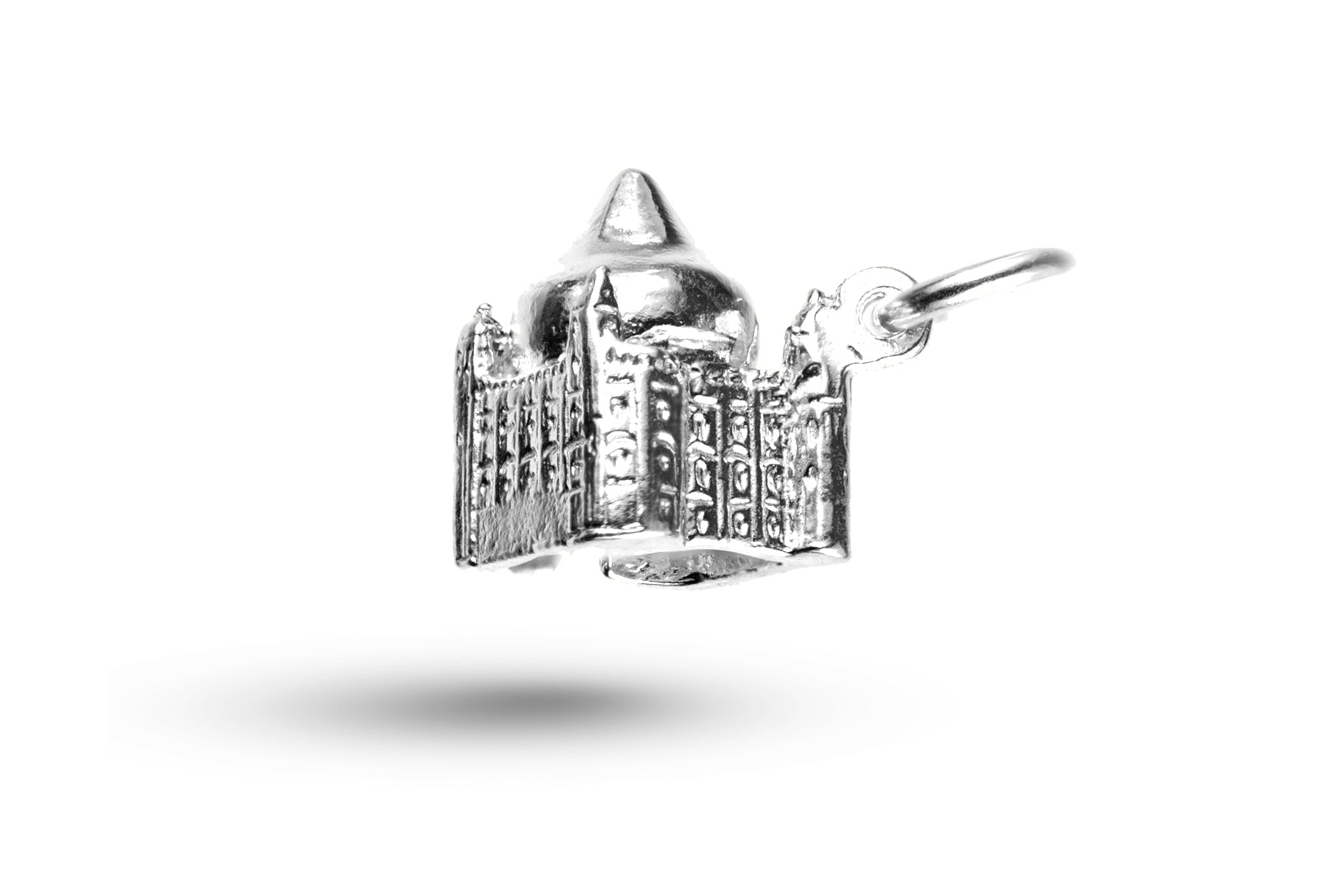 White gold Mosque charm.