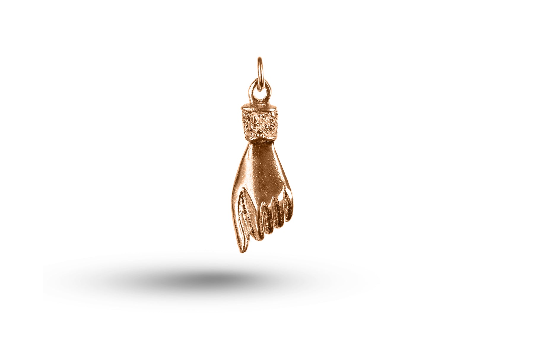 Rose gold Closed Hand charm.
