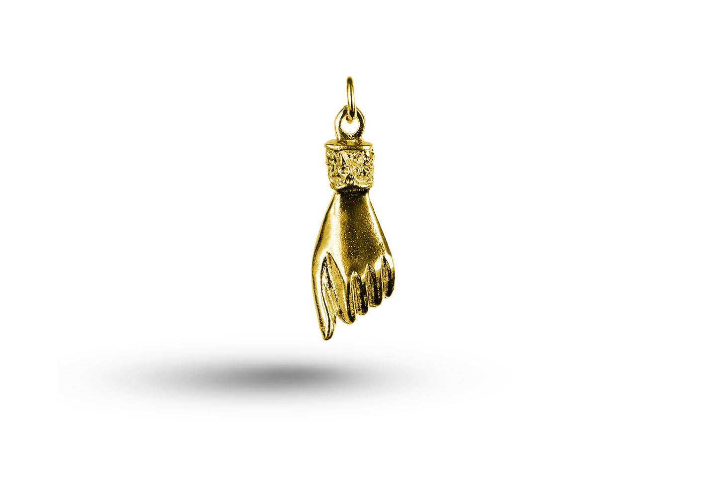 Yellow gold Closed Hand charm.