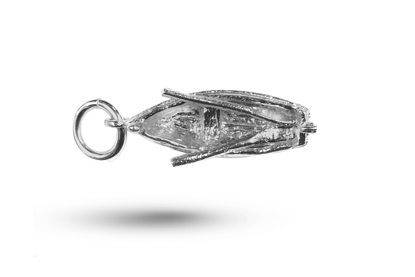 White gold Rowing Boat charm.