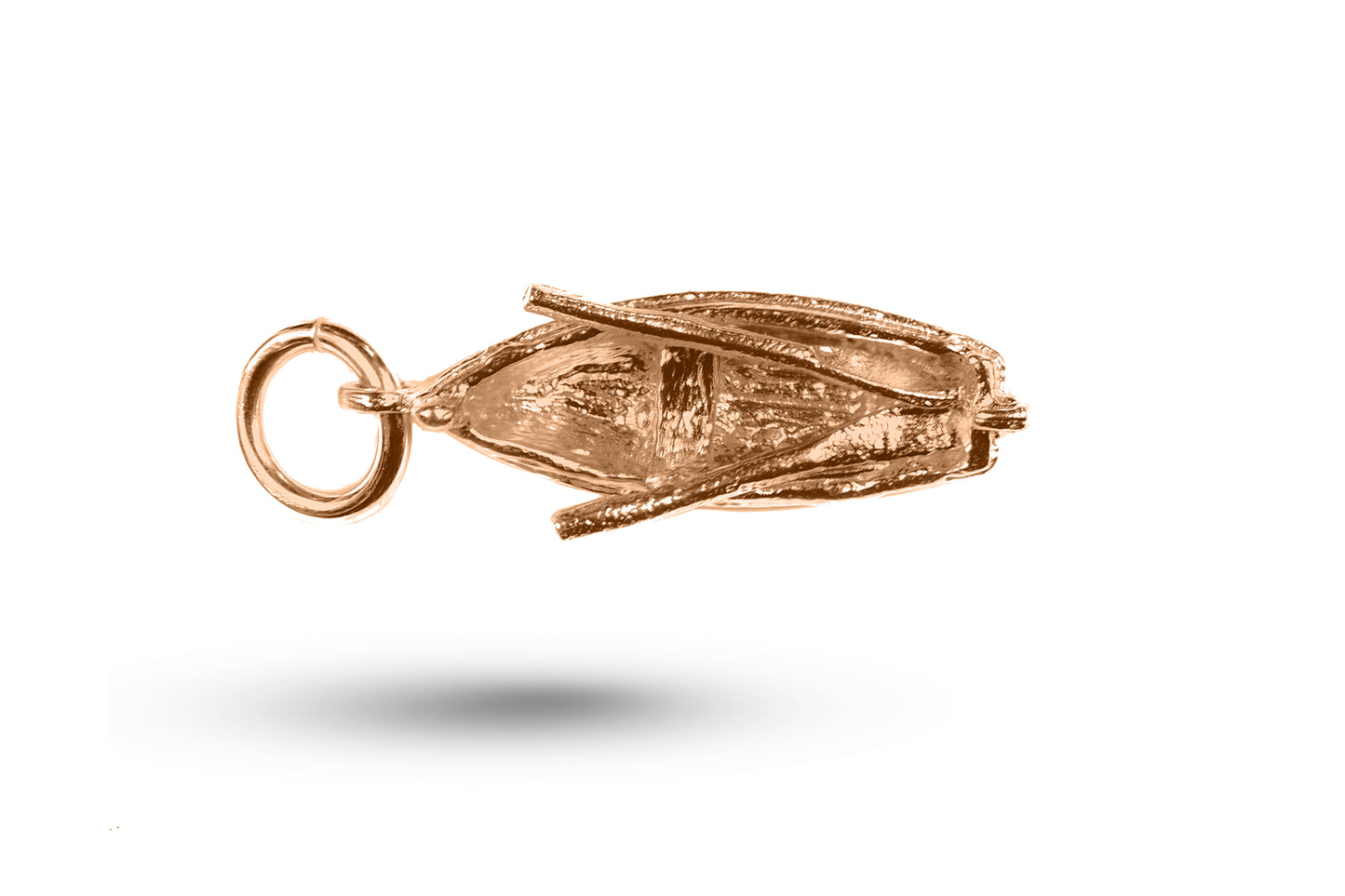 Rose gold Rowing Boat charm.