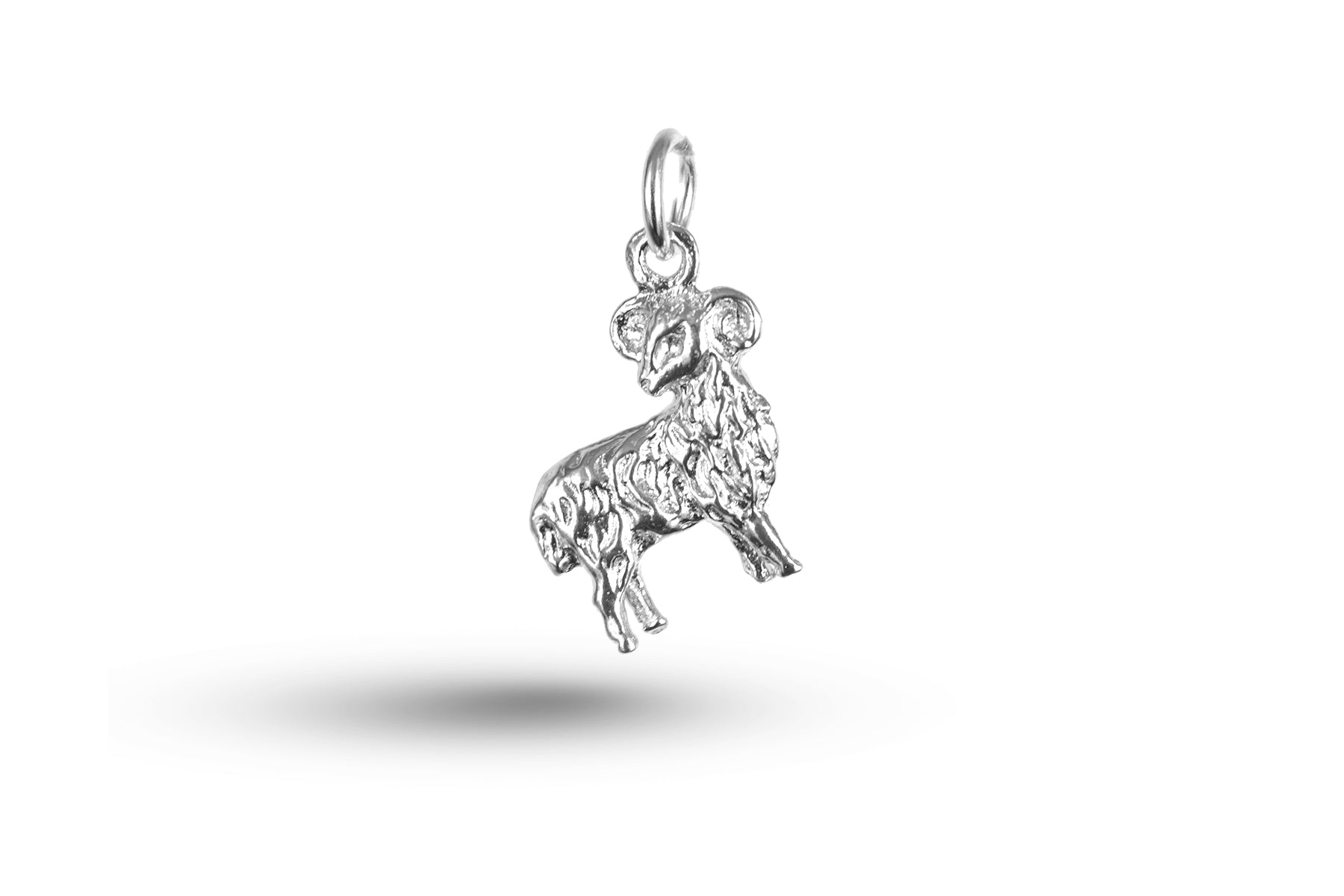 White gold Large Aries charm.