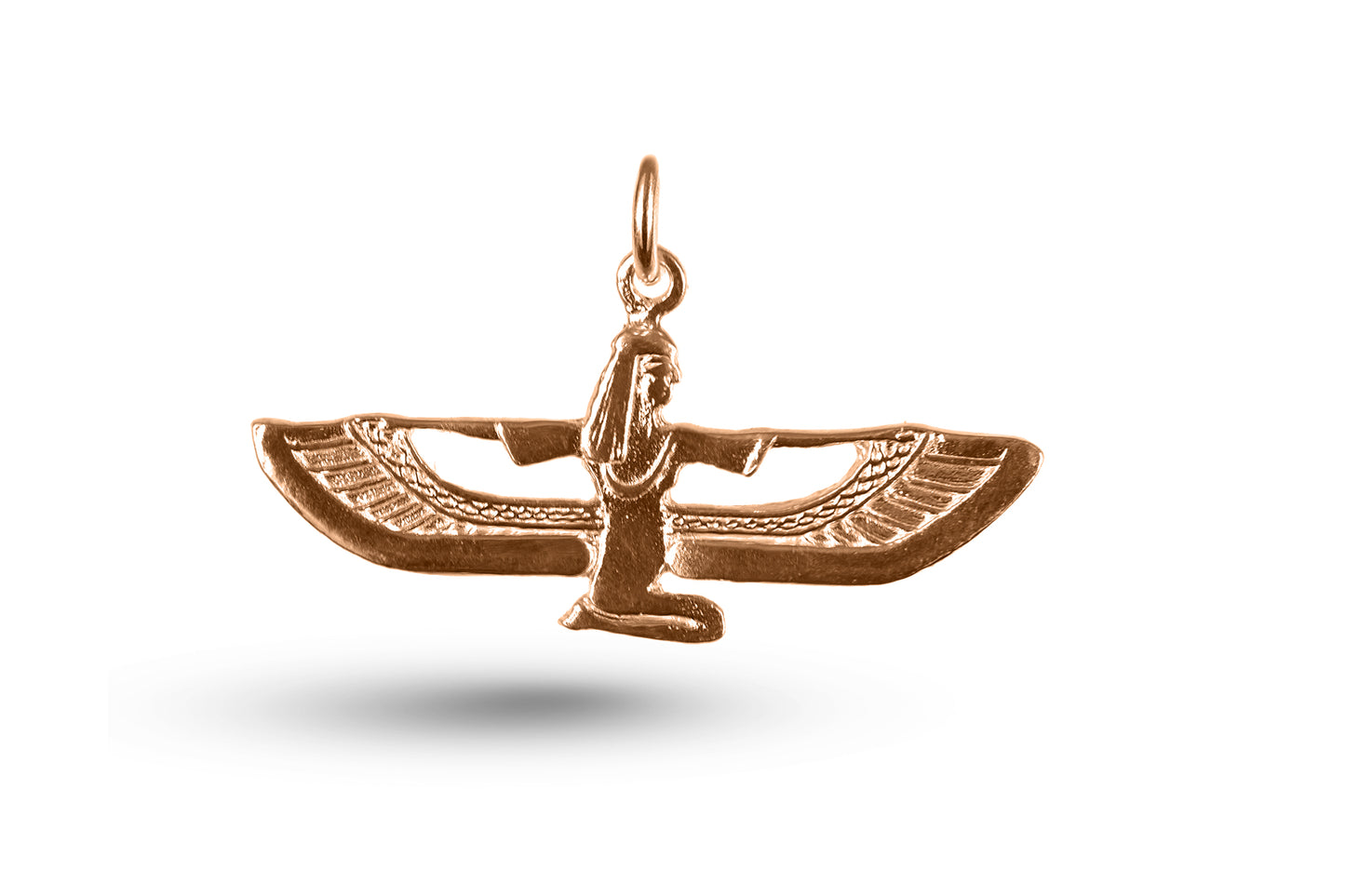 Rose gold Isis charm.