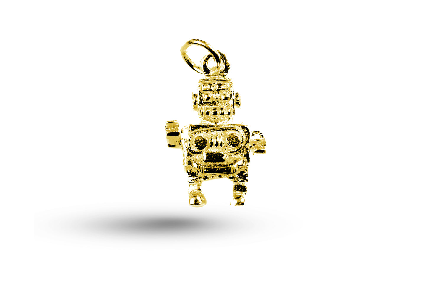 Yellow gold Robot charm.