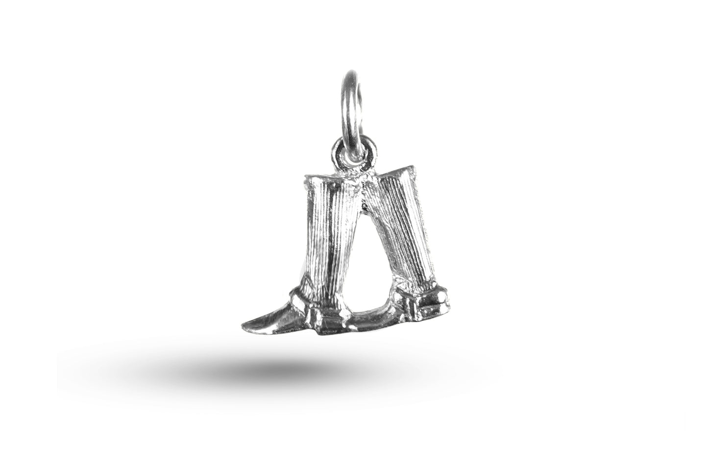 White gold Pair of Riding Boots charm.