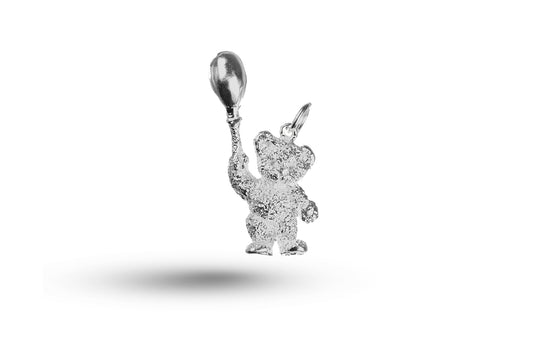 White gold Teddy with Balloon charm.
