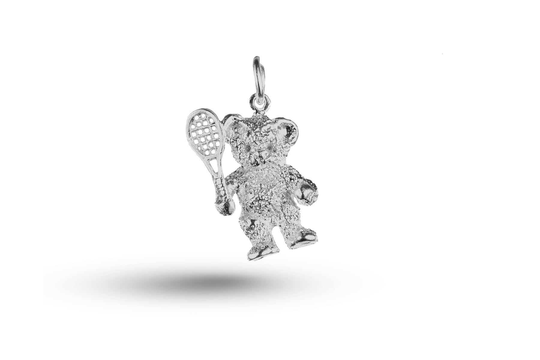 White gold Tennis Ted charm.