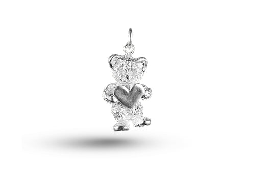 White gold Teddy with Heart charm.