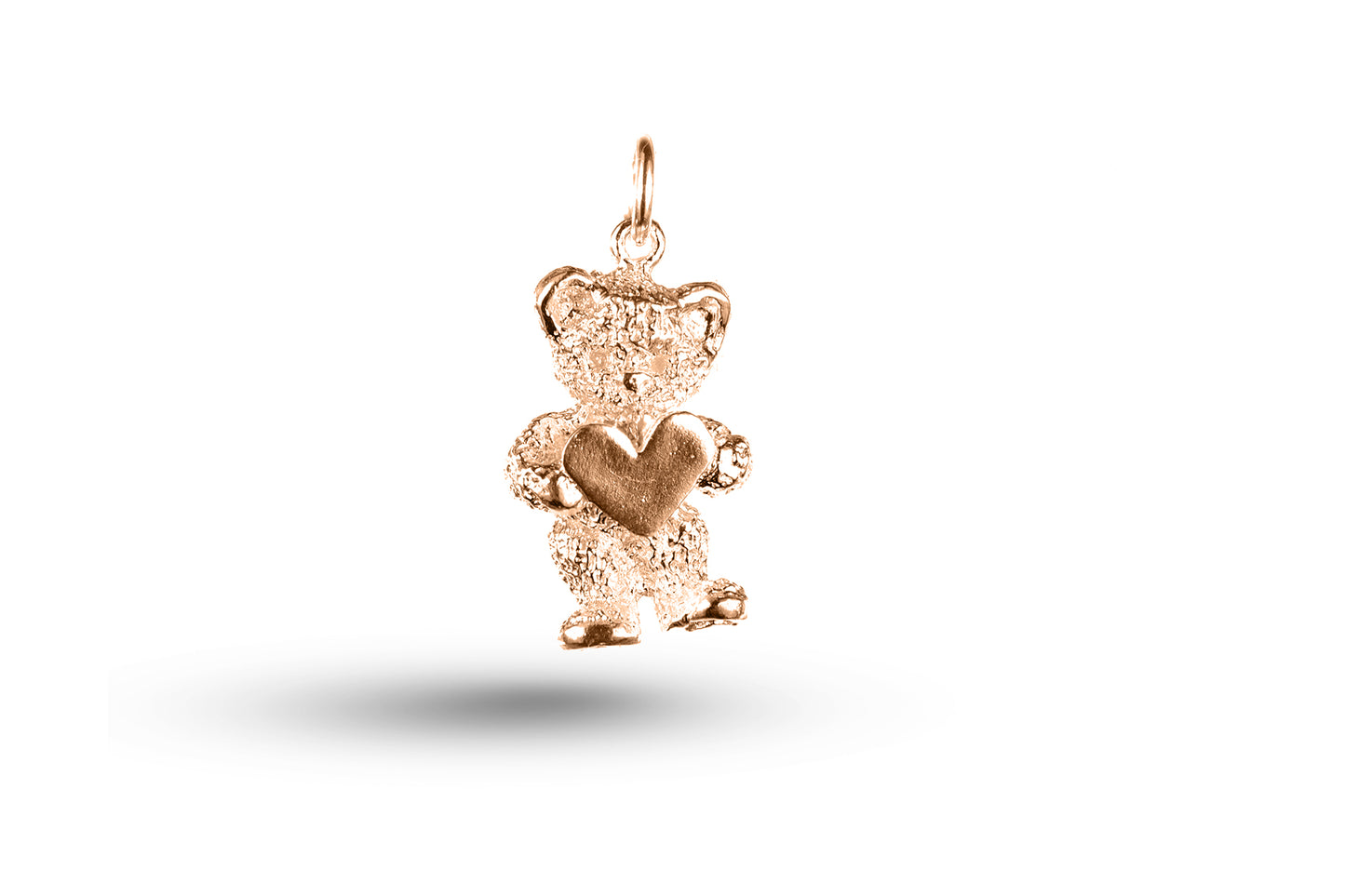 Rose gold Teddy with Heart charm.