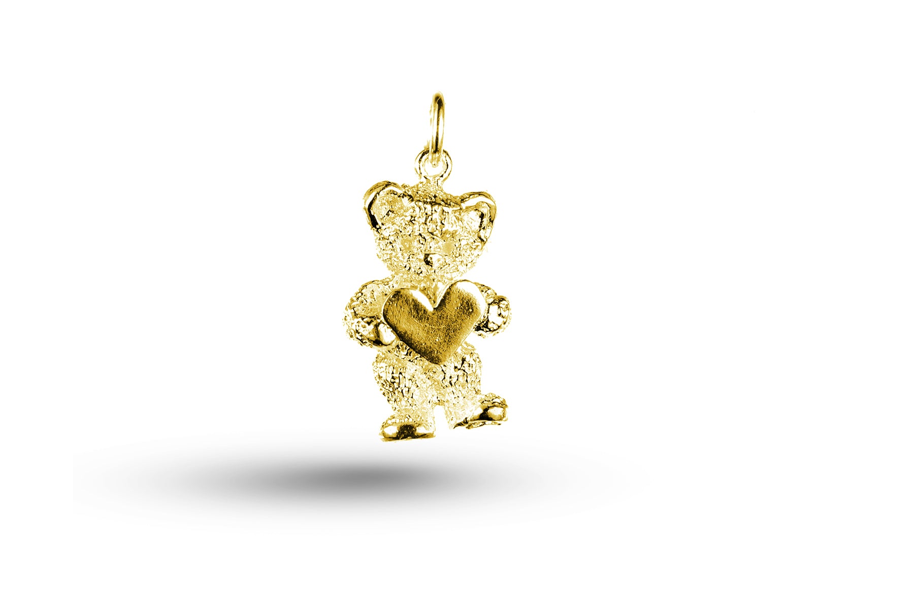 Yellow gold Teddy with Heart charm.