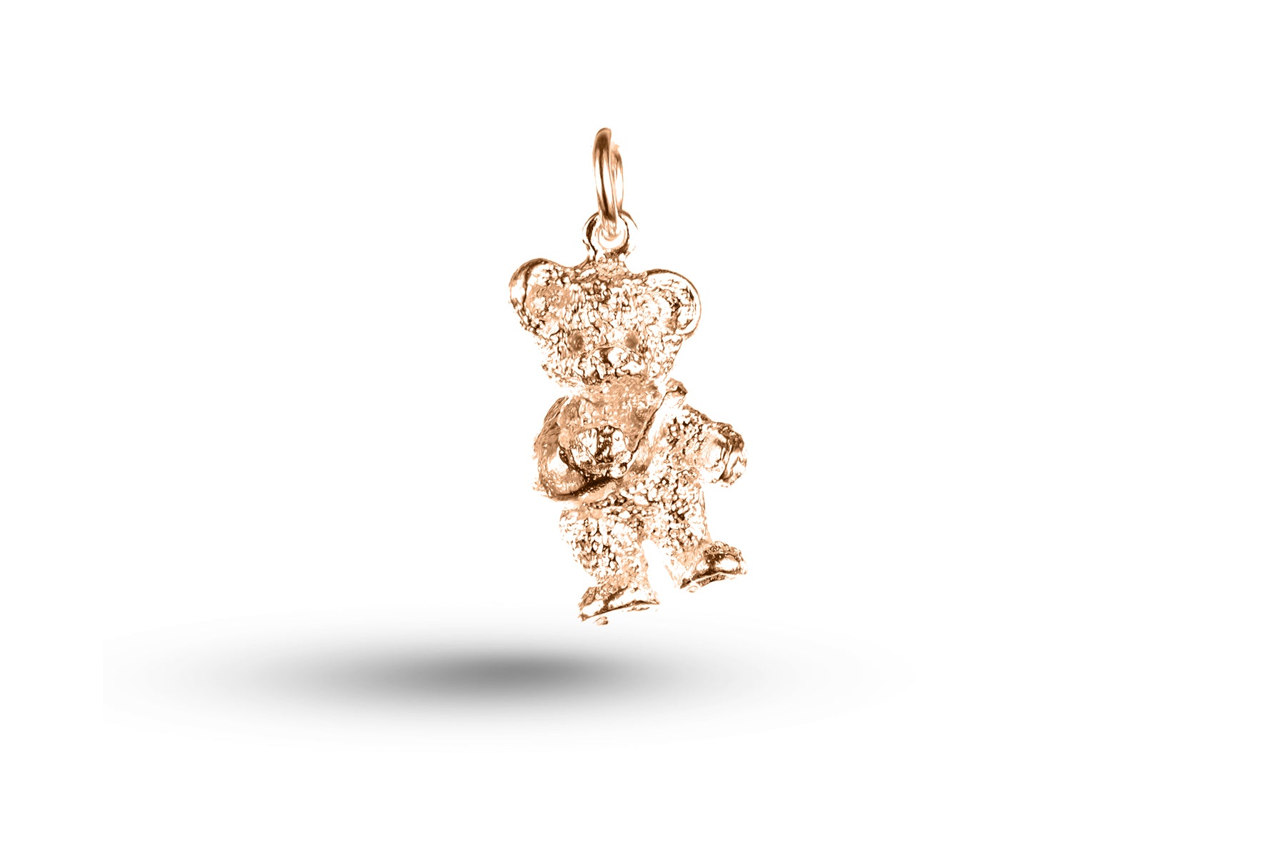 Rose gold Teddy with Arm in Sling charm.