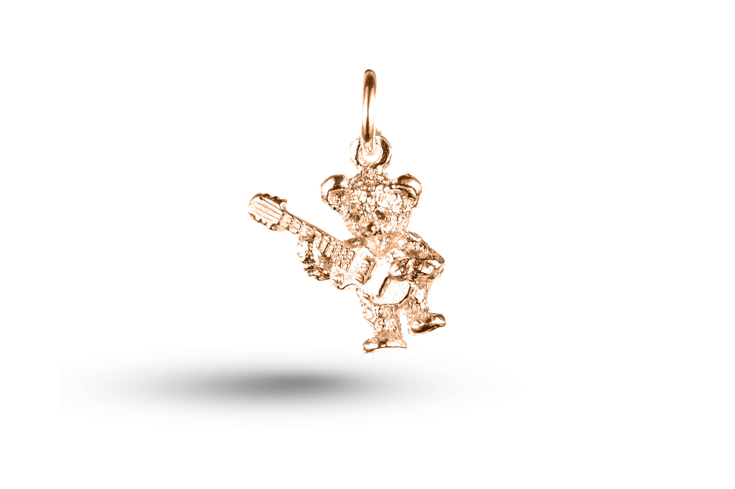 Rose gold Ted with Guitar charm.