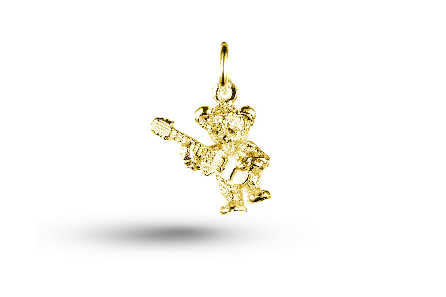 Yellow gold Ted with Guitar charm.