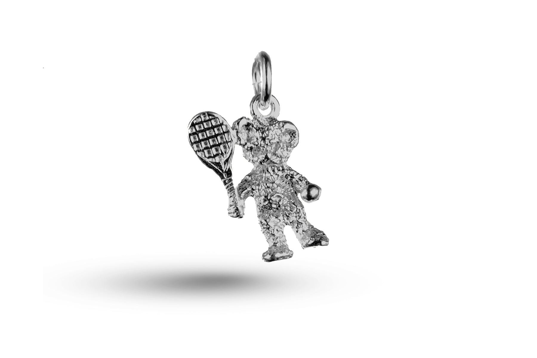 Tiny Ted with Racquet Charm | Charms Direct | Free Delivery Available