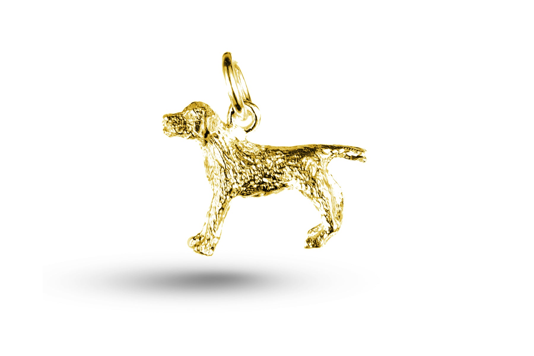 Yellow gold Labrador Dog charm.