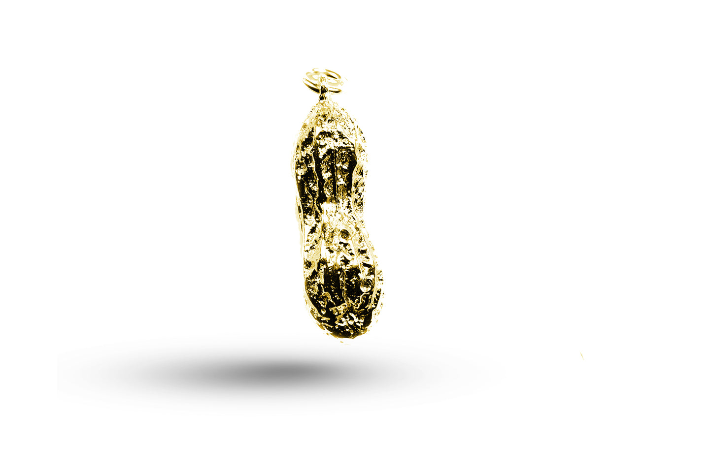 Yellow gold Solid Peanut charm.