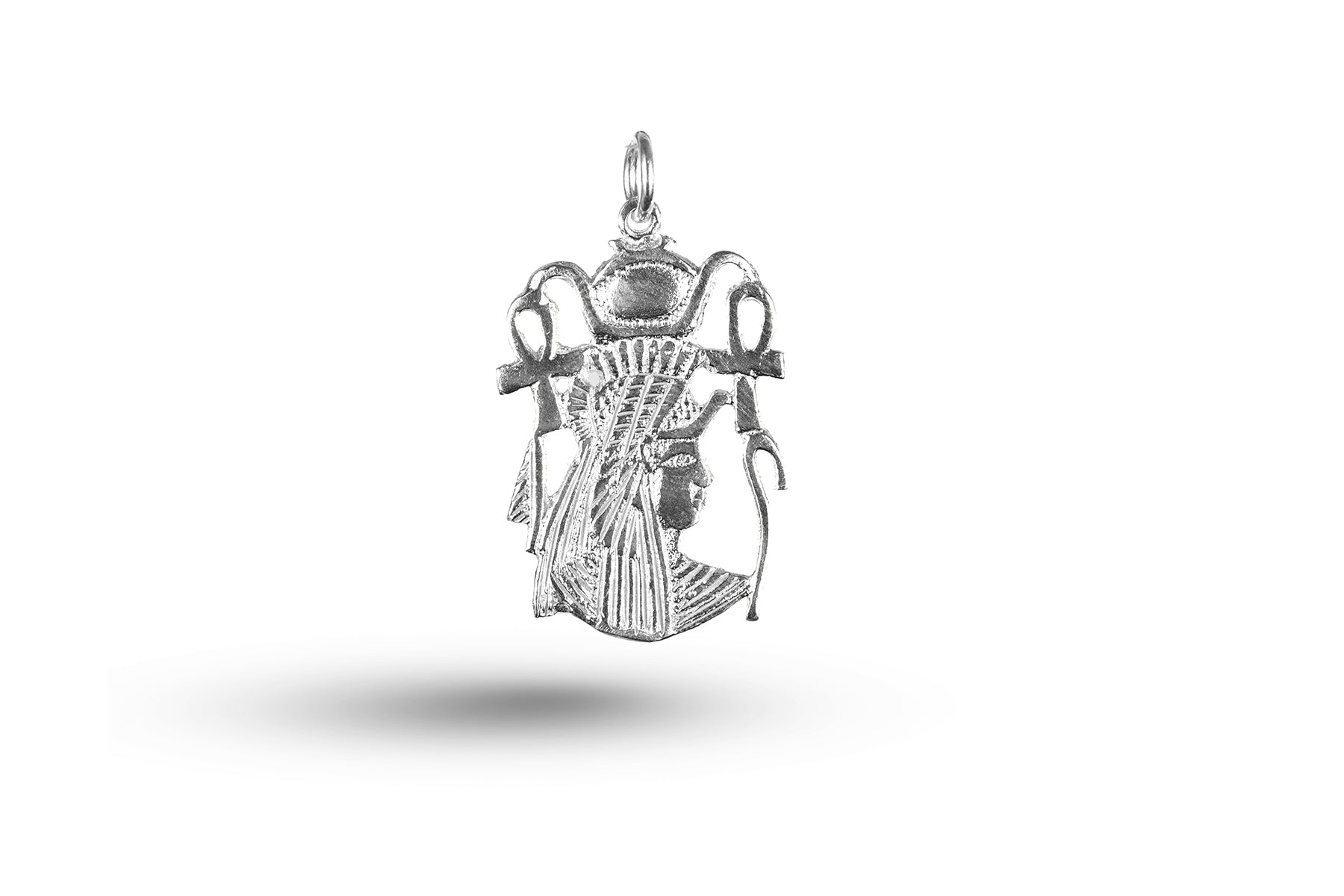 White gold Queen Nefertari charm.