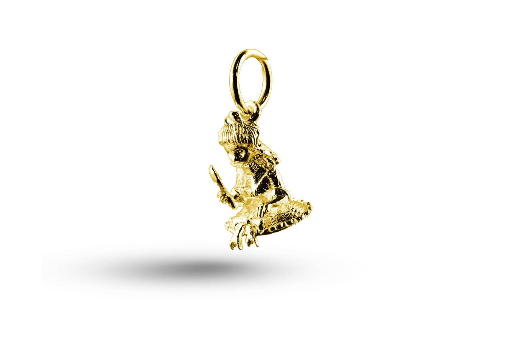 Yellow gold Lady with Mirror charm.