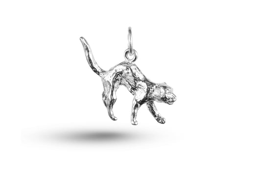 White gold Lemur charm.