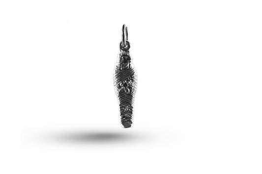 White gold King Tutankhamun's Mummy charm.