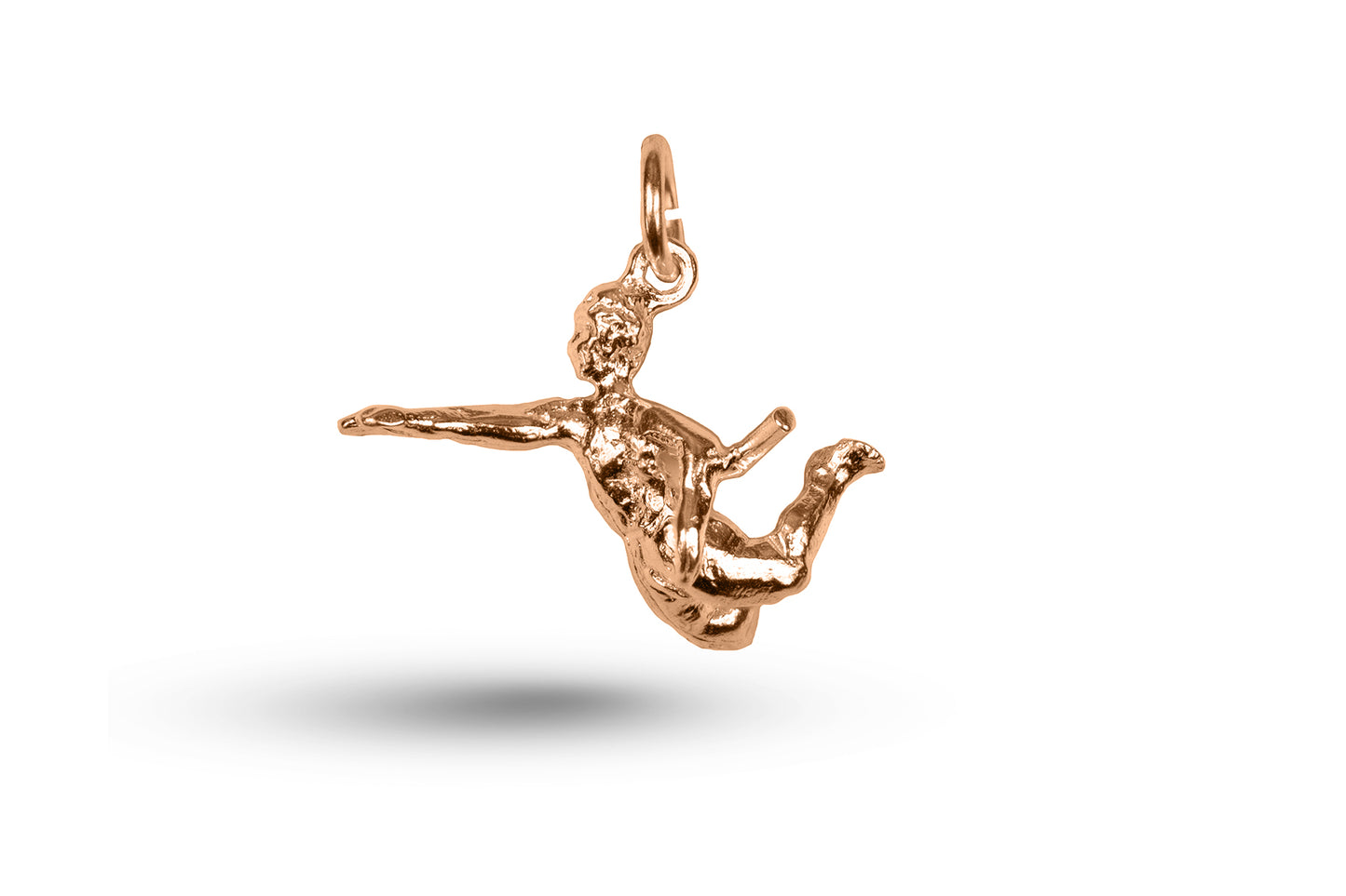 Rose gold High Jump charm.