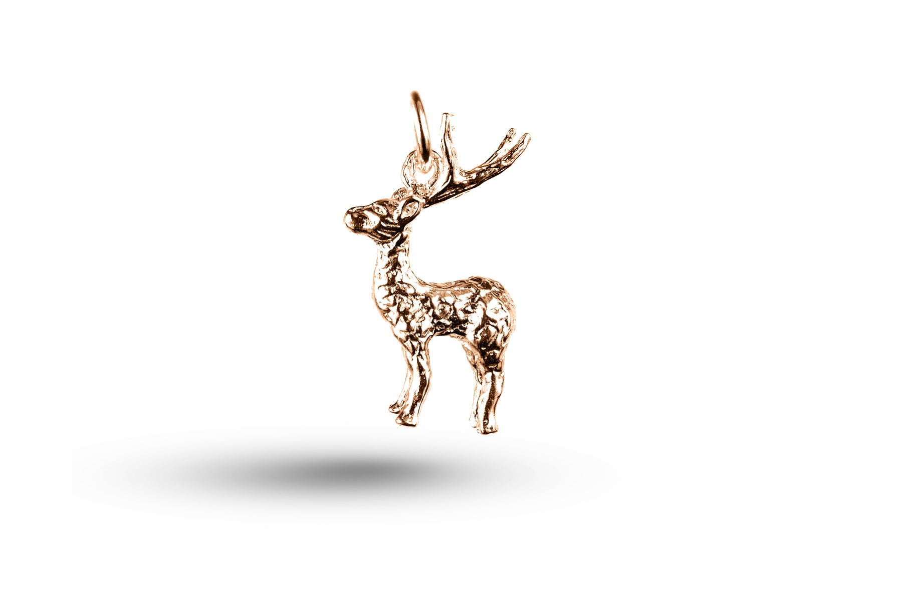 Rose gold Stag charm.