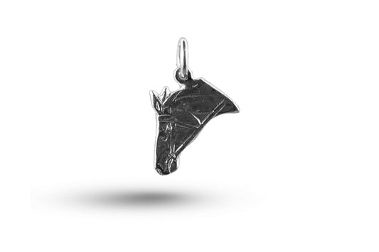 White Gold Horse Head Charm.