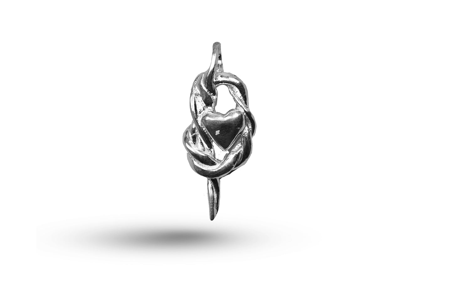 White gold Lovers Knot charm.