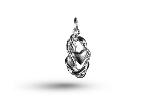 White gold Lovers Knot charm.